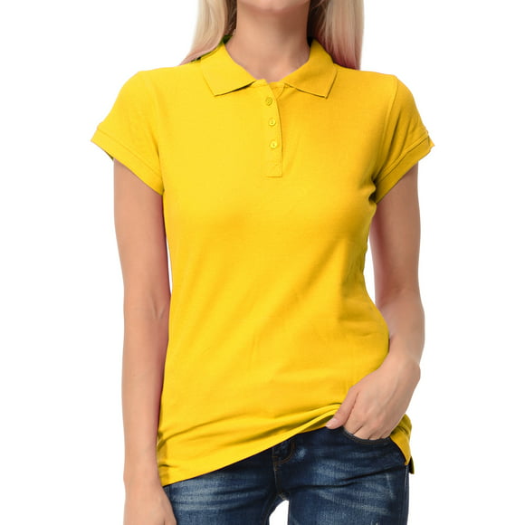 Sg Ladies Cotton Polo Shirt Yellow Xs 